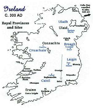 Ireland 300AD Royal Provinces & Sites - 300AD