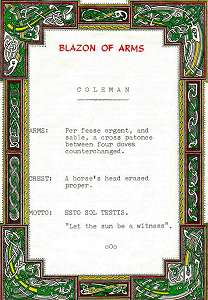 clan blazon of arms clan blazon of arms