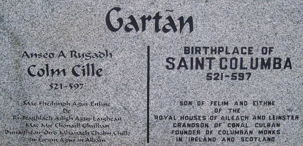 Birthplace of St. Columcille Plaque at Gartan